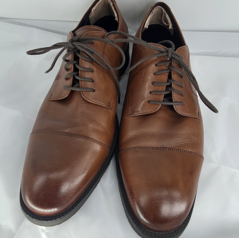 Cole Haan Men’s Leather Modern Essentials Cap Toe Oxford Shoe British Tan 10W